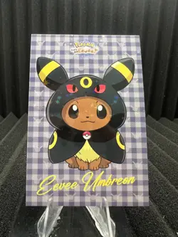 Eevee Umbreon Poncho - Star Holo - Let's Go Eevee Database - Pokemon Card - Image 1
