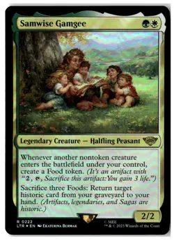 MTG Foil Samwise Gamgee - LTR Misprint Moderately Played English - Image 1