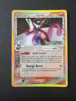Mewtwo 12/113 Delta Species Reverse Holo Stamped Ex Pokemon Vintage Nintendo - Image 1