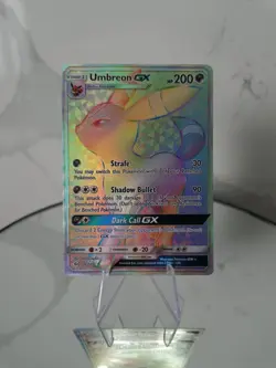 Umbreon GX 154/149 Rainbow Secret Rare Sun & Moon Base Set - NM Pokemon TCG 🍬 - Image 1