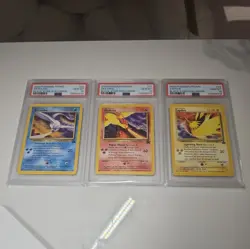 Pokemon Black Star Promo Moltres Articuno Zapdos Aoki Error PSA 10 Sequential - Image 1