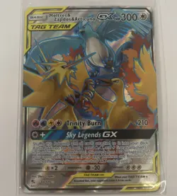 Pokemon TCG Moltres Zapdos Articuno GX Full Art Hidden Fates Card 66/68 - Image 1