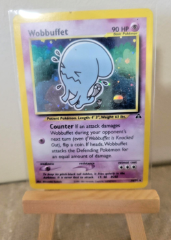 2000 Pokemon Vintage Rare Holo Card - Wobbuffet (16/75) Ink SpotU (MP) Neo Disco - Image 1