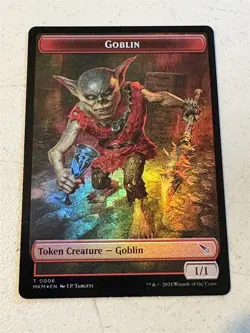 mtg foil token Goblin // Detective 0006/0010, MKM, Murders at Karlov Manor - Image 1