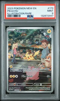 2023 POKEMON MEW EN-151 ILLUSTRATION RARE #173 PIKACHU PSA 9 - Image 1