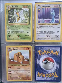 Part Complete Pokemon Non Holo Base Set In Original Binder WOTC 1999 11 Rare - Image 2