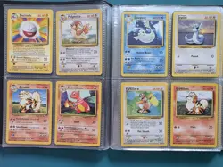 Part Complete Pokemon Non Holo Base Set In Original Binder WOTC 1999 11 Rare - Image 3