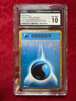 Pokemon TCG JPN Water Energy Holo, Blastoise & Suicune ex Deck CGC 10 - Image 1
