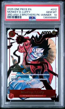 One Piece 3rd Anniversary WINNER 3 Brothers Luffy Sabo Ace Sequential PSA 10 - Image 2