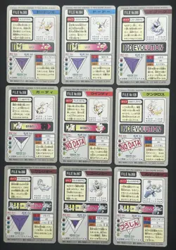 9 x Pokemon Card Carddass Japanese 1997 machamp onix arcanine Machop machoke etc - Image 2