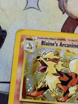 Blaine's Arcanine 1/132 Holo Rare Gym Challenge Pokemon Card - Image 3