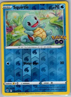 Squirtle 015/078 Reverse Holo Pokemon GO - Pokemon Card - NM - Image 1