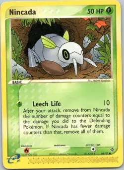 Pokemon Nincada 68/97 E-Reader Card EX Dragon (2003) LP - Image 1