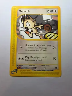 Meowth 121/165 Pokemon TCG Expedition Base Non Holo NM - Image 1