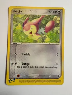 Skitty 71/109 Ruby and Sapphire E-Reader Pokemon Card - Image 1