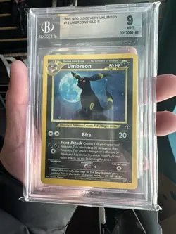 2001 Pokemon Neo Discovery Umbreon-Holo #13 BGS 9 MINT - Image 1