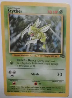 Pokemon TCG Scyther Rare Card Jungle Set 26/64 WOTC Vintage 1999 NP - Image 1