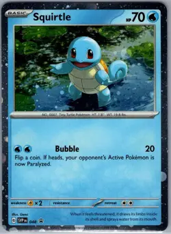 Squirtle - (Cosmos Holo) 048 Holo Scarlet & Violet Promo - Pokemon Card - NM - Image 1