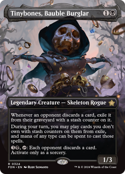 Tinybones, Bauble Burglar (Borderless) [Foundations] Magic MTG - Image 1