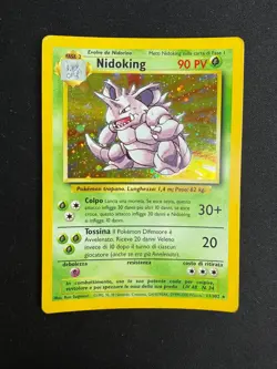 Pokemon Nidoking 11/102 Set Base Rara Holo Unlimited Wizards ITA Carte Vintage - Image 1