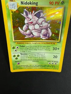 Pokemon Nidoking 11/102 Set Base Rara Holo Unlimited Wizards ITA Carte Vintage - Image 3