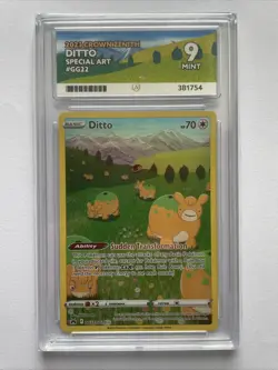 Pokemon TCG Ditto GG22/GG70 Special Art Crown Zenith 2023 ACE 9 - Image 1