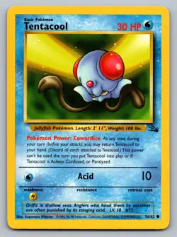 Pokemon TCG Fossil Tentacool 56/62 - Image 1