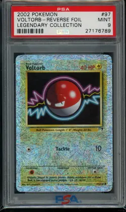 2002 Pokemon Voltorb #97 Legendary Collection Reverse Holo PSA 9 Mint - Image 1