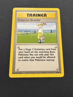 Pokemon TCG Pokemon Breeder 76/102 Base Set Rare Near Mint 1999 WoTC - Image 2