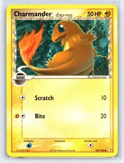 Pokemon TCG - Charmander - Crystal Guardians Delta Species 49/100 - LP - Image 1