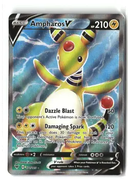 Ampharos V ⭐ 171/185 Holo Rare Ultra Vivid Voltage 2020 Pokemon NM - Image 1