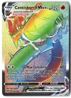 Centiskorch VMAX ⭐ 191/189 Holo Rare Rainbow Darkness Ablaze 2020 Pokemon NM - Image 1