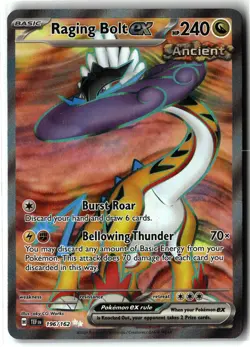 Raging Bolt ex ⭐ 196/162 Holo Ultra Rare Temporal Forces 2024 Pokemon NM - Image 1