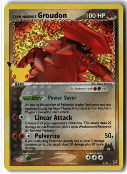 Team Magma's Groudon ⭐ 9/95 Holo Celebrations: Classic Collection Pokemon NM - Image 1