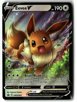 Eevee V ⭐ SWSH065 Holo Promo SWSH Black Star 2019 Pokemon NM - Image 1
