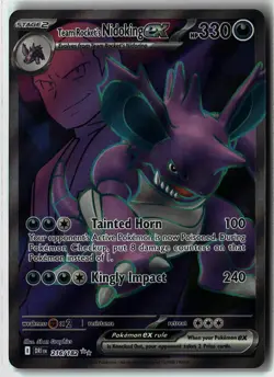 Team Rocket's Nidoking ex ⭐ 216/182 Holo Ultra Rare Destined Rivals Pokemon NM - Image 1