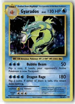 Gyarados ⭐ 34/108 Holo Rare Evolutions 2016 Pokemon LP - Image 1