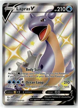 Lapras V ⭐ SV110/SV122 Holo Rare V Shining Fates Shiny Vault 2021 Pokemon NM - Image 1