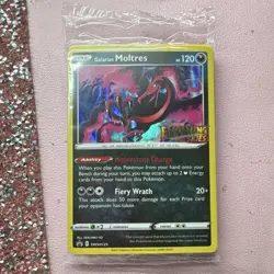 Pokemon Galarian Moltres SWSH125 Promo Holo Prerelease 120 HP - Image 1