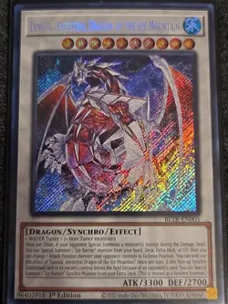 Yugioh! Lancea, Ancestral Dragon of the Ice Mountain - BLTR-EN005 - Secret Rare - Image 1