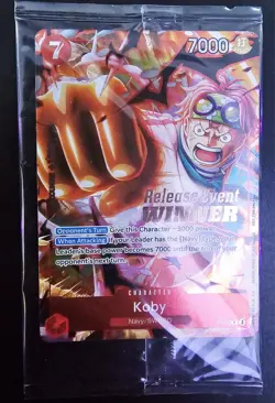 Release Event Winner Koby p-092 SEALED One PIECE TCG New - Image 1