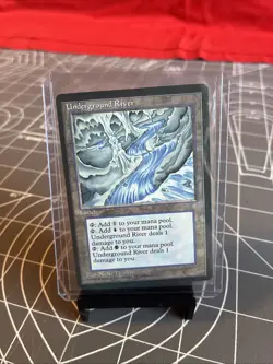 Vintage 1995 MTG Ice Age Underground River Card - Image 3