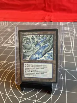 Vintage 1995 MTG Ice Age Underground River Card - Image 4