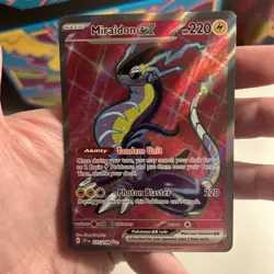 Pokemon TCG Miraidon EX Scarlet Violet Base Set Holo Ultra Rare Card 227/198 - Image 4