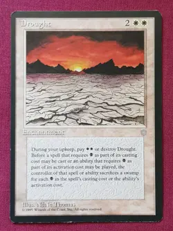 Magic The Gathering ICE AGE DROUGHT white card MTG - Image 1