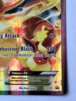 Pokemon Charizard EX XY121 Black Star Promo Holo TCG Card Standard Size - Image 5
