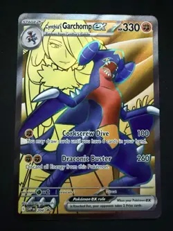Pokemon Cynthia's Garchomp ex SVP 204 Black Star Promo Full Art Holo NM - Image 1