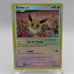 Pokemon Eevee TCG Stamped Reverse Holo 62/100 Platinum Promo Card *Read - Image 1
