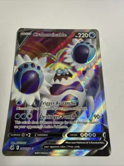 Pokemon TCG Crabominable V Fusion Strike 248/264 Holo Full Art Ultra Rare - Image 2