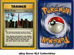 2002 Pokemon, Neo Destiny, #95/105 Radio Tower, Rare - Image 1